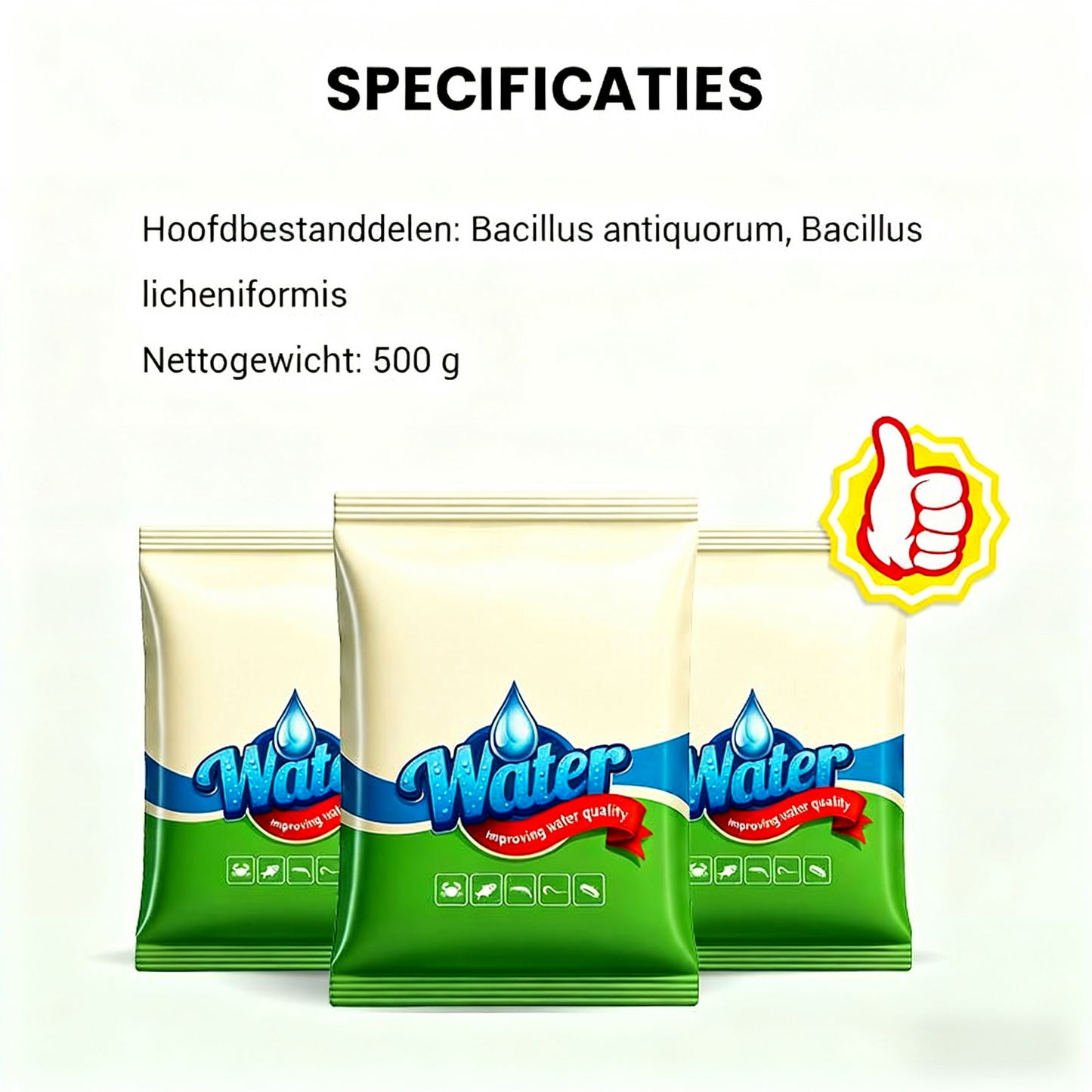 500g premium vijveronderhoudspoeder | Waterzuiveraar & algenbestrijding 🐟🌊🔬