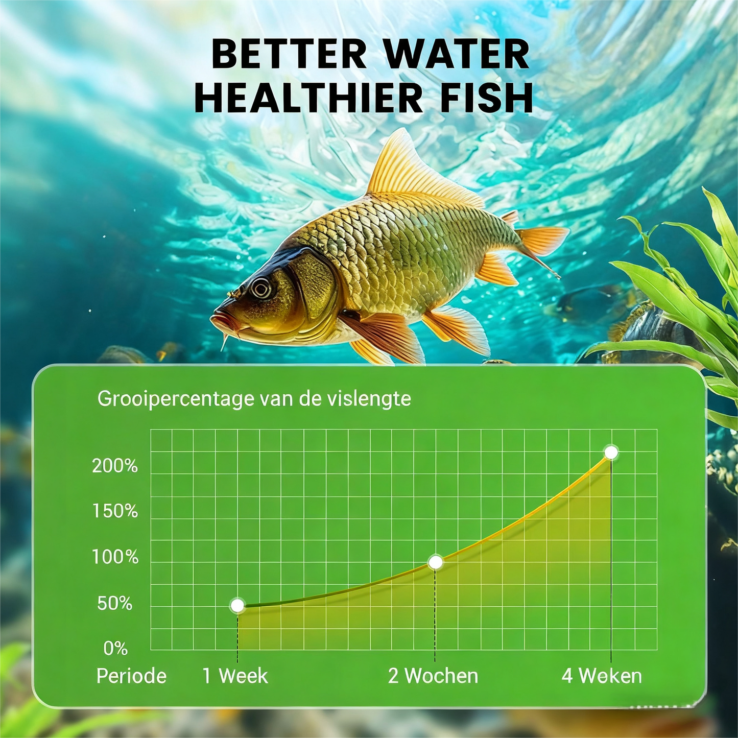 500g premium vijveronderhoudspoeder | Waterzuiveraar & algenbestrijding 🐟🌊🔬