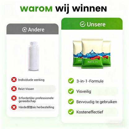 500g premium vijveronderhoudspoeder | Waterzuiveraar & algenbestrijding 🐟🌊🔬