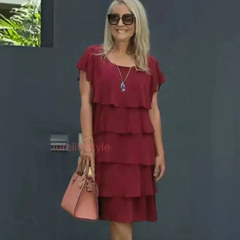 Casual damesjurk met ruches