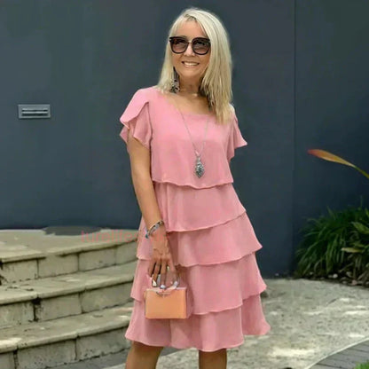 Casual damesjurk met ruches