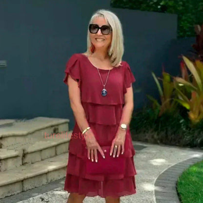 Casual damesjurk met ruches