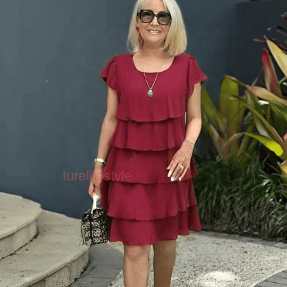 Casual damesjurk met ruches