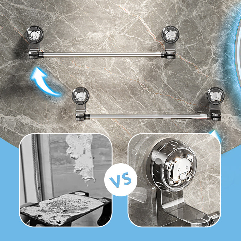 🛁✨ Zuinig Luxe - Uitschuifbare Zuignap Handdoekrek zonder Boren