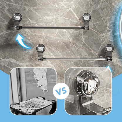 🛁✨ Zuinig Luxe - Uitschuifbare Zuignap Handdoekrek zonder Boren