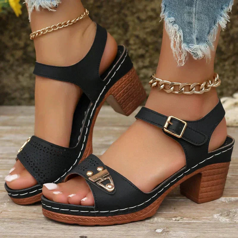 Sandalen met hoge hakken voor dames