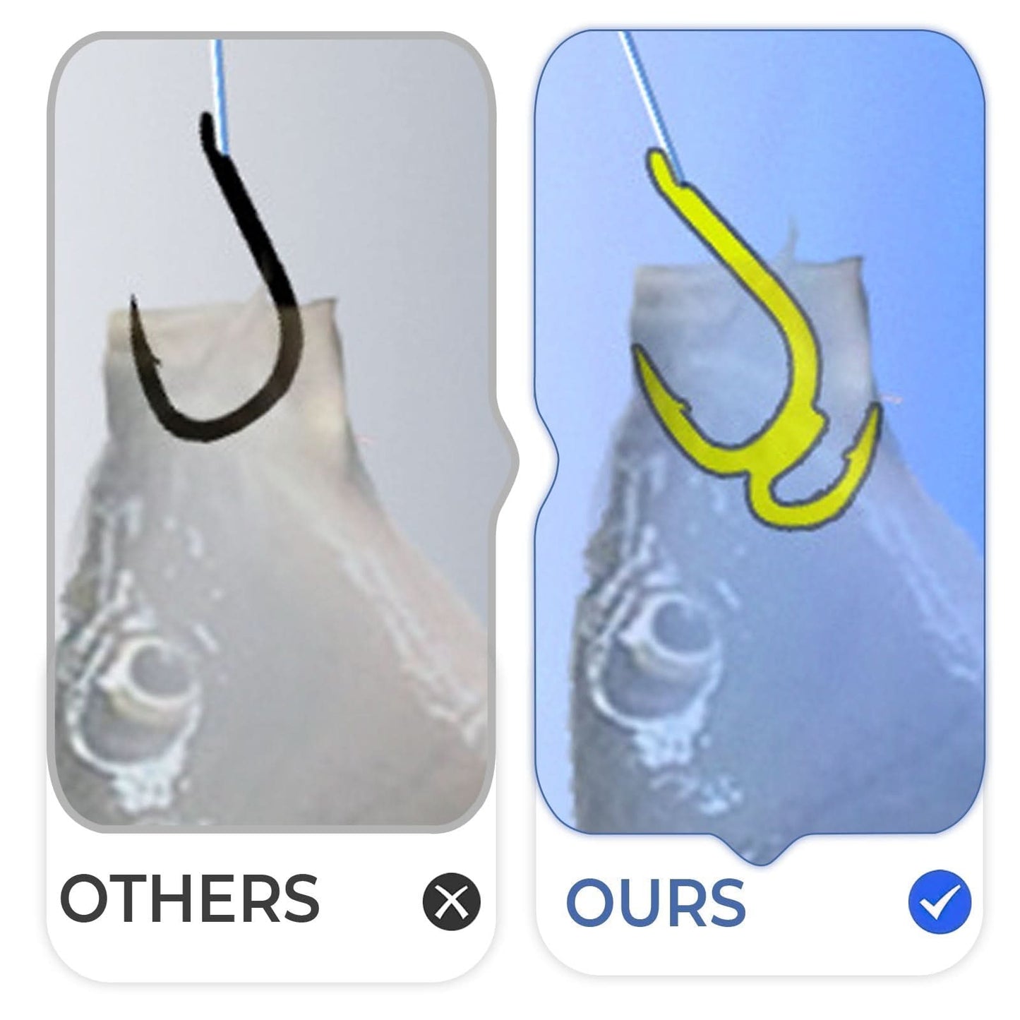 Klassieke scherpe dubbele vishaken