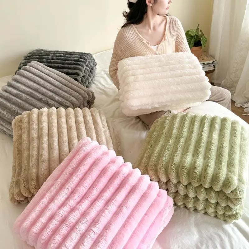🍂 Herfstuitverkoop – 55% korting! 🛏️ Dik pluche dekentje met konijnenmotief en melkfluwelen hoes  Dompel jezelf onder in ultiem comfort