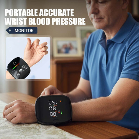 ⚕️ Hospital-Grade Accurate Wrist BP Monitor | Large Display & Voice for Easy Home Monitoring