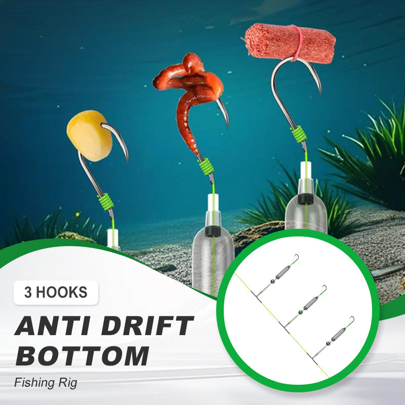 3 Hooks Anti Drift Bottom Fishing Rig